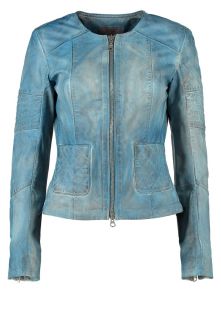 Ibana   POPPY SPRAY   Leather jacket   blue