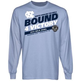 North Carolina Tar Heels 2013 Belk Bowl Bound 4 Victory Long Sleeve T Shirt   Carolina Blue