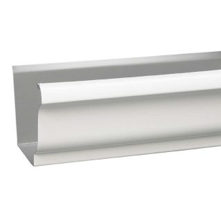 Amerimax 5.02 in White Metal 5 in x 10 ft K White Aluminum Gutter .019