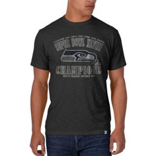 47 Brand Seattle Seahawks Super Bowl XLVIII Champions Scrum T Shirt   Charcoal