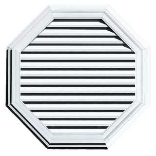 Builders Edge White Vinyl Gable Vent (Fits Opening 15 in x 16 in; Actual 40 in)