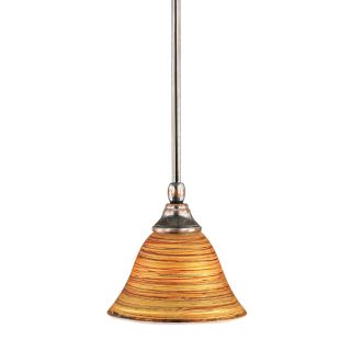 Brooster 7 in W Black Copper Mini Pendant Light with Tinted Shade