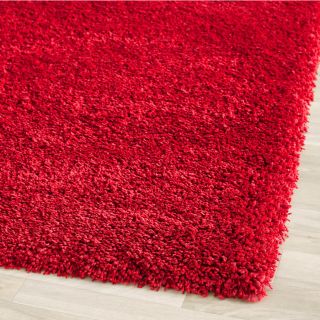 Safavieh California Shag 6 ft 7 in x 6 ft 7 in Square Red Solid Area Rug