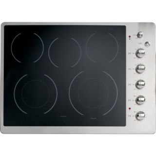 GE Cafe 5 Element Smooth Surface Electric Cooktop (Stainless Steel) (Common 30 in; Actual 29.875 in)