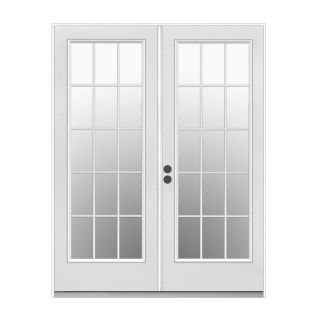 ReliaBilt 71.5 in Low E Insulating 15 Lite Steel French Inswing Patio Door