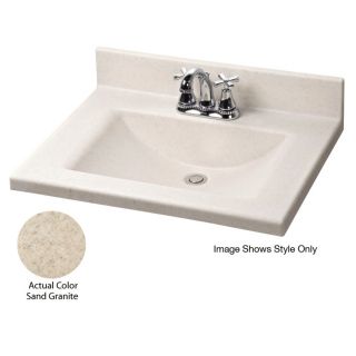 American Standard Silkstone 49 in W x 19 in D Sand Granite Satin Cultured Marble Integral Single Sink Bathroom Vanity Top