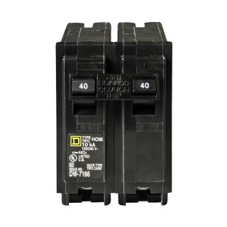 Square D Homeline 40 Amp Double Pole Circuit Breaker