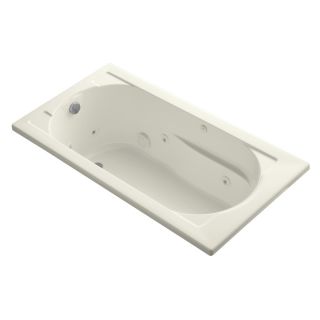 KOHLER Devonshire 60 in L x 32 in W x 20 in H Biscuit Oval In Rectangle Whirlpool Tub