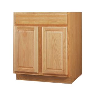 Kitchen Classics 34.5 in H x 30 in W x 24 in D Oak Door and Drawer Base Cabinet