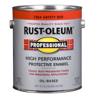 Rust Oleum 1 Gallon Exterior Gloss Safety Red/Gloss Oil Base Paint