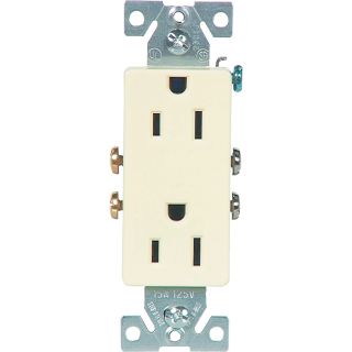 Cooper Wiring Devices 10 Pack 15 Amp Almond Decorator Duplex Electrical Outlet