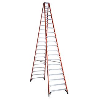 Werner 20 ft Fiberglass 300 lb Type IA Twin Step Ladder