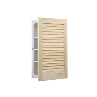 Broan Louver Doors 22 in H x 16 in W Unfinished Pine Metal Recessed Medicine Cabinet
