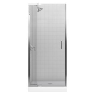 KOHLER Bright Silver Frameless Pivot Shower Door