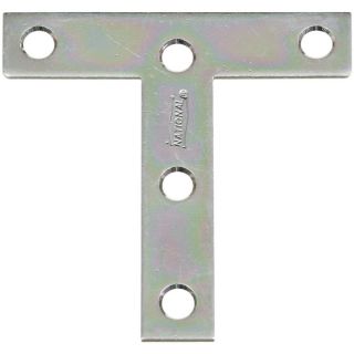 Stanley National Hardware 2 Pack 3 in x 3 in Zinc Plated T Plate Brackets