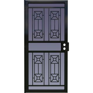 LARSON Matrix Black Steel Security Door (Common 81 in x 32 in; Actual 79.75 in x 34.25 in)
