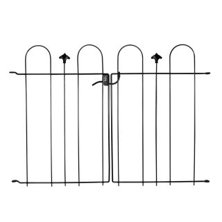 No Dig Powder Coated Steel Fence Gate (Common 31 in x 43 in; Actual 31.06 in x 43.31 in)