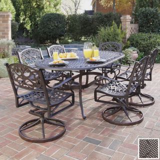 Home Styles 7 Piece Biscayne Mesh Seat Aluminum Patio Dining Set