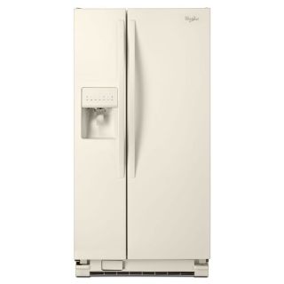 Whirlpool 22 cu ft Side by Side Refrigerator with Single Ice Maker (Biscuit) ENERGY STAR