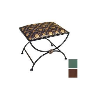 Grace Collection Arcadian Arch Jade Teal Indoor Accent Bench