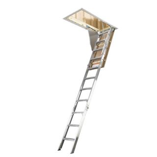 Werner 10 ft Aluminum 300 lb Type IA Attic Ladder