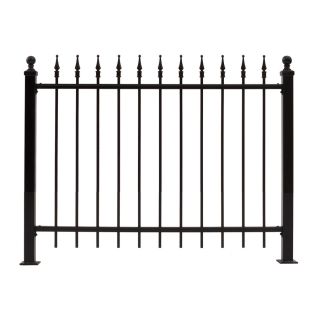 Gilpin Black Steel Fence Panel (Common 36 in x 48 in; Actual 34 in x 48 in)