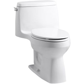 KOHLER Santa Rosa White 1.28 GPF (4.85 LPF) 12 in Rough In WaterSense Elongated 1 Piece Comfort Height Toilet