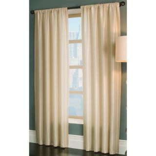 allen + roth Florence 63 in L Solid Cream Rod Pocket Window Curtain Panel
