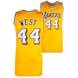 Jerry West Los Angeles Lakers Autographed Yellow Jersey with HOF Inscription