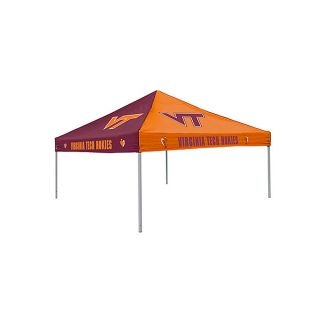 Logo Chairs Checkerboard Tent 9 ft W x 9 ft L Square Maroon and Orange Standard Canopy