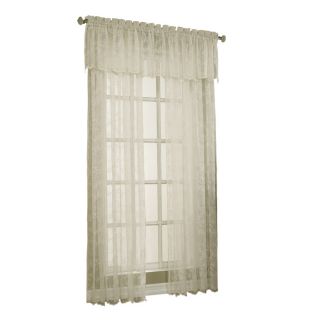 Style Selections Cecelia 84 in L Floral Ivory Rod Pocket Sheer Curtain