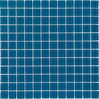 Elida Ceramica Sapphire Glass Mosaic Square Indoor/Outdoor Wall Tile (Common 12 in x 12 in; Actual 11.75 in x 11.75 in)
