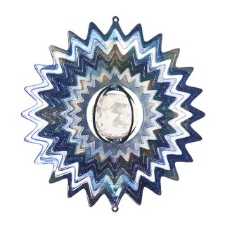 Iron Stop Whimsical Blue Steel Wind Spinner