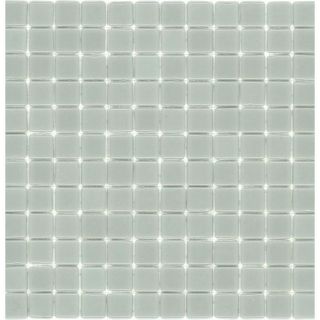 Elida Ceramica Recycled Light Gray Ice Glass Mosaic Square Indoor/Outdoor Wall Tile (Common 12 in x 12 in; Actual 12.5 in x 12.5 in)