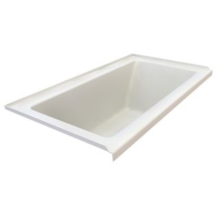 American Standard Studio 60 in L x 36 in W x 22.5 in H White Acrylic Rectangular Drop In Bathtub with Left Hand Drain