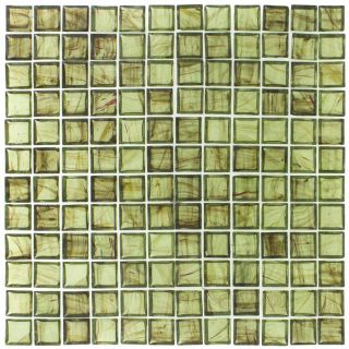 Elida Ceramica Dark Forest Glass Mosaic Square Indoor/Outdoor Wall Tile (Common 12 in x 12 in; Actual 11.75 in x 11.75 in)