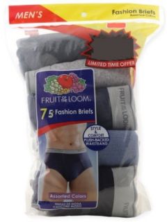 7 Fruit of the Loom Men's Assorted Color Fashion Briefs   Style 5P4609 / 7P4609 at  Mens Clothing store Briefs Underwear