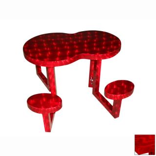 Ofab Red Cast Aluminum Picnic Table