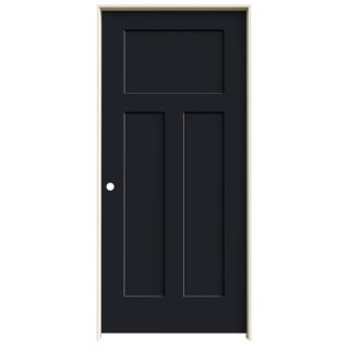 ReliaBilt 3 Panel Craftsman Solid Core Smooth Molded Composite Right Hand Interior Single Prehung Door (Common 80 in x 36 in; Actual 81.68 in x 37.56 in)