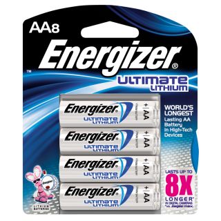 Energizer 8 Pack AA Lithium Battery