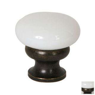 Lews Hardware 1 1/4 in Oil Rubbed Bronze Mushroom Glass Round Cabinet Knob