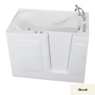 Laurel Mountain Colony 47 in L x 30 in W x 38 in H Biscuit Rectangular Walk In Whirlpool Tub and Air Bath