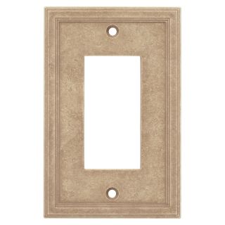 Somerset Collection 1 Gang Sienna Decorator Single Receptacle Cast Stone Wall Plate