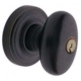BALDWIN Egg Distressed Oil Rubbed Bronze Residential Keyed Entry Door Knob
