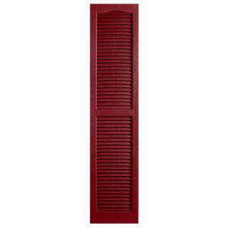 Alpha 2 Pack Cranberry Louvered Vinyl Exterior Shutters (Common 59 in x 14 in; Actual 58.88 in x 13.75 in)