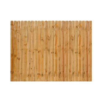 Cedar Dog Ear Pressure Treated Wood Fence Panel (Common 8 ft x 6 ft; Actual 8 ft x 6 ft)