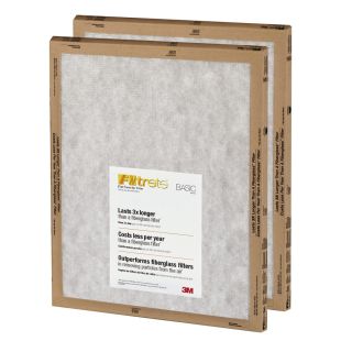 Filtrete 2 Pack Flat Panel Basic Flat Air Filters (Common 12 in x 12 in x 1 in; Actual 11.7 in x 11.7 in x 1 in)