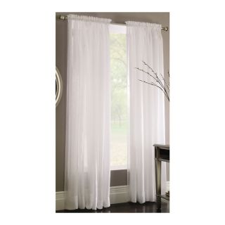 Style Selections Chloe 84 in L Solid White Rod Pocket Window Sheer Curtain