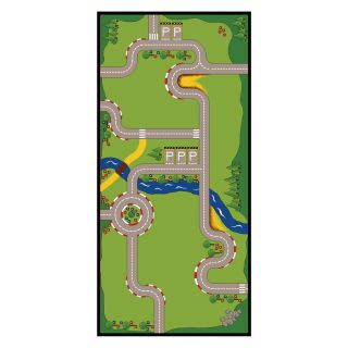 Learning Carpets Play Carpets 36 in x 6 ft 6 in Rectangular Multicolor Transitional Indoor/Outdoor Area Rug