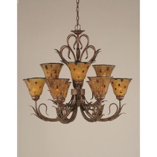 Brooster 9 Light Bronze Chandelier